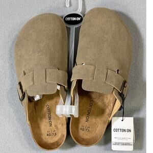 Cotton on Men's Closed Toe Buckle Slide - Taupe 7.5 $40